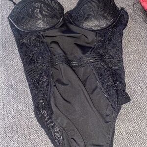 Elegant Black Lace Bodysuit